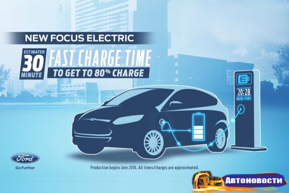 2017 Ford Focus Electric будет иметь новую систему быстрой зарядки - «Авто - Новости»