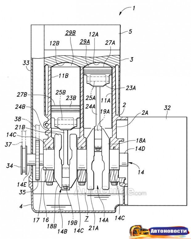 Honda запатентовала двигатель с различным объемом цилиндров - «Honda»