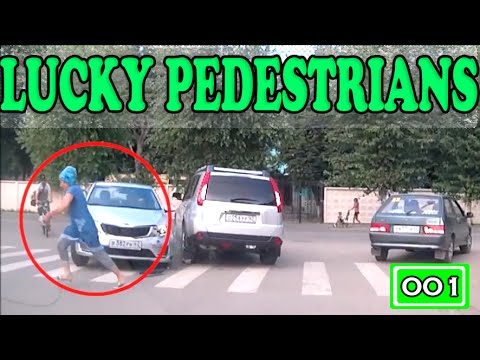 Lucky Pedestrians (Compilation -001-)  - «происшествия видео»