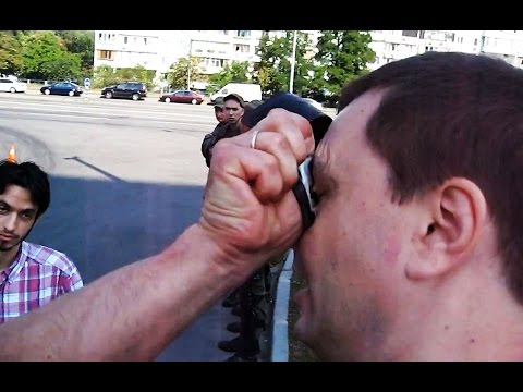 Патрульная полиция жестко шмонает киевлян  - «происшествия видео»