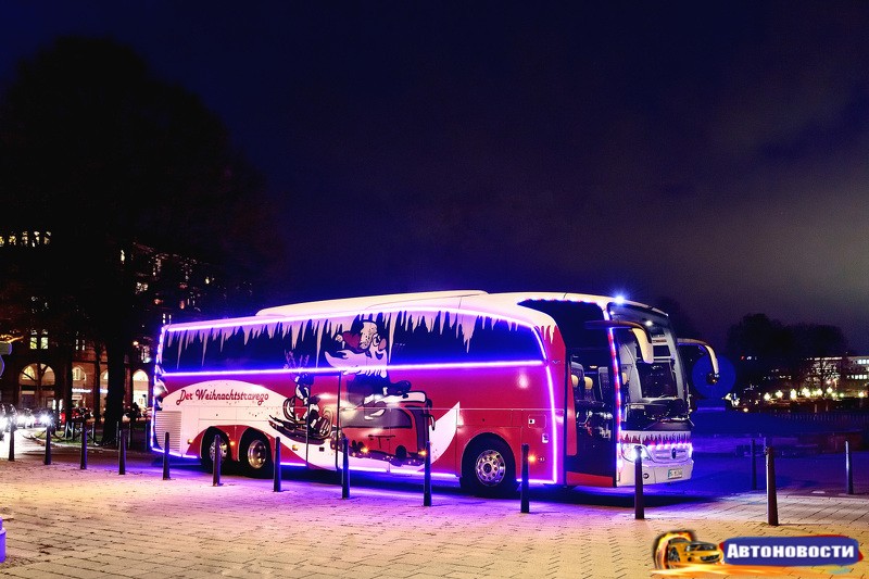Mercedes-Benz подготовил рождественский автобус - «Автоновости»