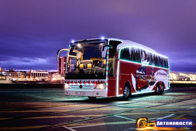 “Мерседес” подготовил автобус Travego к Рождеству - «Автоновости»