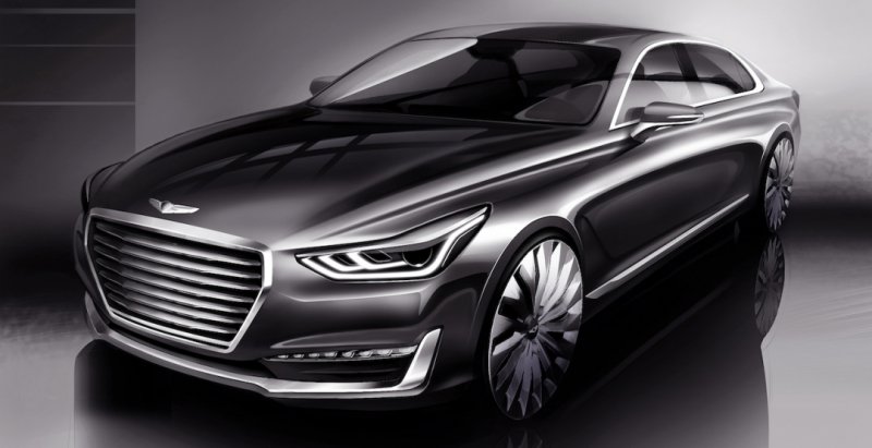 Флагманский седан Genesis G90 официально дебютирует в Детройте  - «Автоновости»