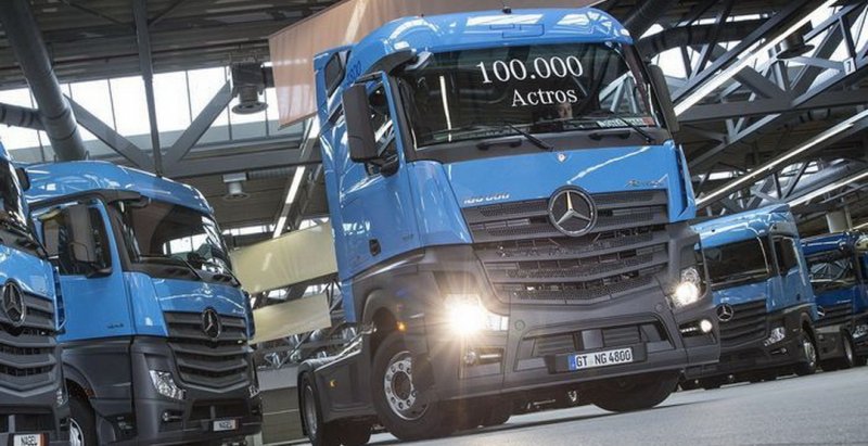 Mercedes-Benz выпустил 100 000-ый тяжелый грузовик Actros  - «Автоновости»