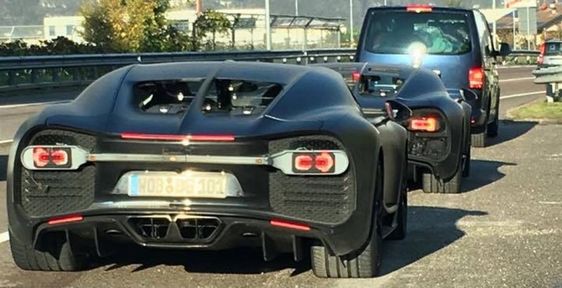 В объектив автомобильных папарацци попали пара тестовых Bugatti Chiron  - «Автоновости»
