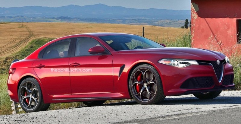 В Сети появился первый рендер седана Alfa Romeo Giorgio Quadrifoglio  - «Автоновости»