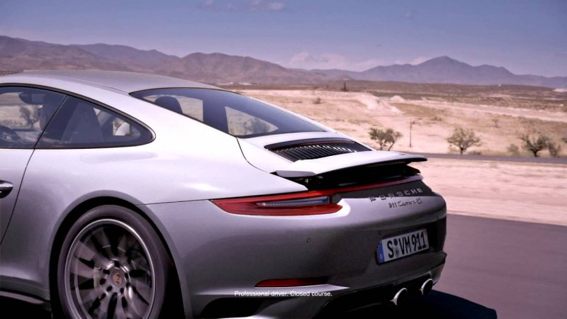 The new Porsche 911 - Active Aerodynamics  - «видео»
