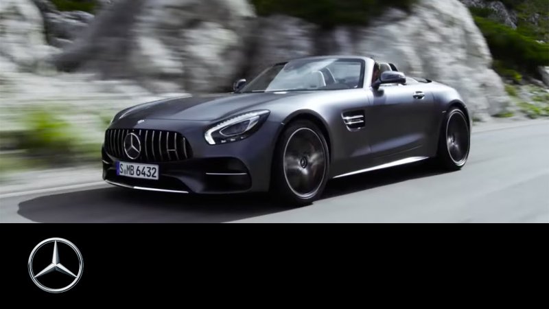 The new Mercedes-AMG GT C Roadster. Open-top driving performance. Trailer – Mercedes-Benz Original  - «видео»
