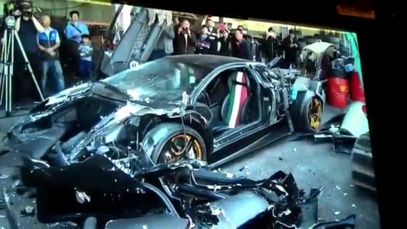 Еще одно показательное уничтожение Lamborghini (видео) - «Видео»