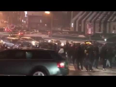 Массовые беспорядки после футбольного матча  - «происшествия видео»